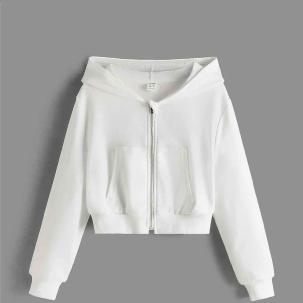 White cropped jacket.